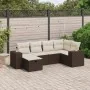 Set of 6-piece garden sofas and cushions synthetic rattan brown by , Garden sets - Ref: Foro24-3264419, Price: 422,67 €, Disc...