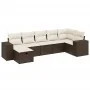 7-piece garden sofa set with brown PE rattan cushions by , Garden sets - Ref: Foro24-3264459, Price: 476,44 €, Discount: %