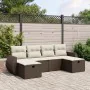 Set of 6-piece garden sofas and cushions synthetic rattan brown by , Garden sets - Ref: Foro24-3264169, Price: 390,18 €, Disc...
