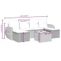 Set of 6-piece garden sofas and cushions synthetic rattan brown by , Garden sets - Ref: Foro24-3264169, Price: 390,18 €, Disc...