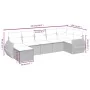 Juego de sofás de jardín 7 piezas con cojines ratán PE marrón by , Garden sets - Ref: Foro24-3264129, Price: 480,35 €, Discou...