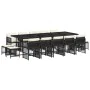 Set comedor de jardín con cojines 15 pzas ratán sintético negro von , Gartensets - Ref: Foro24-3210990, Preis: 883,47 €, Raba...