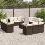 Set Gartensofas mit Kissen 13-teilig PE Rattan braun von , Gartensets - Ref: Foro24-3217343, Preis: 931,68 €, Rabatt: %
