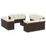 Set Gartensofas mit Kissen 13-teilig PE Rattan braun von , Gartensets - Ref: Foro24-3217343, Preis: 931,68 €, Rabatt: %