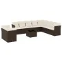 Set of garden sofas 11 pcs cushions synthetic rattan brown by , Garden sets - Ref: Foro24-3249712, Price: 714,26 €, Discount: %
