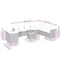 Set Gartensofas 11 Stück Kissen synthetisches Rattan braun von , Gartensets - Ref: Foro24-3249712, Preis: 713,36 €, Rabatt: %