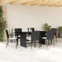 7-teiliges Garten-Esszimmerset und Kissen synthetisches Rattan schwarz von , Gartensets - Ref: Foro24-3213494, Preis: 528,60 ...