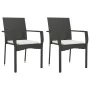 7 pcs garden dining set and cushions synthetic rattan black by , Garden sets - Ref: Foro24-3213494, Price: 553,44 €, Discount: %