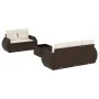 Set aus 6-teiligen Gartensofas und Kissen, synthetisches Rattanbraun von , Gartensets - Ref: Foro24-3253440, Preis: 467,59 €,...