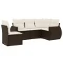 5-piece garden dining set and cushions synthetic rattan brown by , Garden sets - Ref: Foro24-3253710, Price: 374,99 €, Discou...