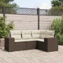 Set mit 4 Gartensofas und Kissen Kunstrattan braun von , Gartensets - Ref: Foro24-3254850, Preis: 321,04 €, Rabatt: %