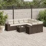 Set of 9 garden sofas and cushions synthetic rattan brown by , Garden sets - Ref: Foro24-3254700, Price: 624,24 €, Discount: %