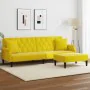 Sofá cama 2 plazas con almohadas taburete terciopelo amarillo by , Sofas - Ref: Foro24-3216223, Price: 327,29 €, Discount: %