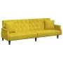 Sofá cama 2 plazas con almohadas taburete terciopelo amarillo by , Sofas - Ref: Foro24-3216223, Price: 327,29 €, Discount: %