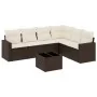 Juego de sofás de jardín 7 piezas con cojines ratán PE marrón von , Modulare Sofas für den Außenbereich - Ref: Foro24-3251360...