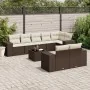 Set mit 9 Gartensofas und Kissen Kunstrattan braun von , Gartensets - Ref: Foro24-3255170, Preis: 645,96 €, Rabatt: %