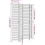 4-panel solid wood Paulownia white room divider by , Room dividers - Ref: Foro24-358836, Price: 140,06 €, Discount: %