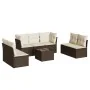Set sofás de jardín 8 piezas y cojines ratán sintético marrón by , Garden sets - Ref: Foro24-3249262, Price: 493,00 €, Discou...