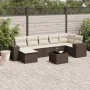 Set of 8 garden sofas and cushions synthetic rattan brown by , Garden sets - Ref: Foro24-3222892, Price: 520,97 €, Discount: %