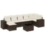 Set of 8 garden sofas and cushions synthetic rattan brown by , Garden sets - Ref: Foro24-3222892, Price: 520,97 €, Discount: %