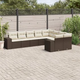 Set mit 9 Gartensofas und Kissen Kunstrattan braun von , Gartensets - Ref: Foro24-3223042, Preis: 616,25 €, Rabatt: %