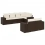 7-piece garden sofa set with brown PE rattan cushions by , Garden sets - Ref: Foro24-3222812, Price: 546,85 €, Discount: %
