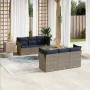 Set of 7 garden sofas with cushions synthetic rattan gray by , Garden sets - Ref: Foro24-3255823, Price: 525,13 €, Discount: %