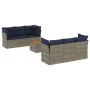 Set of 7 garden sofas with cushions synthetic rattan gray by , Garden sets - Ref: Foro24-3255823, Price: 525,13 €, Discount: %