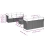 Set of 7 garden sofas with cushions synthetic rattan gray by , Garden sets - Ref: Foro24-3255823, Price: 525,13 €, Discount: %