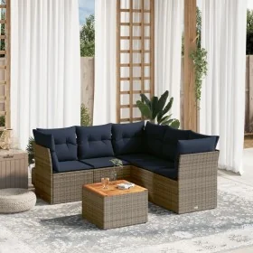 Set mit 6 Gartensofas mit Kissen synthetisches Rattangrau von , Gartensets - Ref: Foro24-3255970, Preis: 431,66 €, Rabatt: %