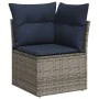 Set of 6 garden sofas with cushions synthetic rattan gray by , Garden sets - Ref: Foro24-3255970, Price: 431,66 €, Discount: %