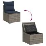 Set mit 6 Gartensofas mit Kissen synthetisches Rattangrau von , Gartensets - Ref: Foro24-3255970, Preis: 431,66 €, Rabatt: %