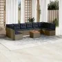 Set of 11 garden sofas and cushions synthetic rattan gray by , Garden sets - Ref: Foro24-3256131, Price: 738,28 €, Discount: %