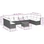 Set of 11 garden sofas and cushions synthetic rattan gray by , Garden sets - Ref: Foro24-3256131, Price: 738,28 €, Discount: %