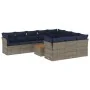 Set of 11 garden sofas and cushions synthetic rattan gray by , Garden sets - Ref: Foro24-3256173, Price: 775,60 €, Discount: %