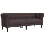 3-seater Chesterfield sofa dark brown fabric by , Sofas - Ref: Foro24-372559, Price: 276,90 €, Discount: %