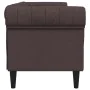 3-seater Chesterfield sofa dark brown fabric by , Sofas - Ref: Foro24-372559, Price: 276,90 €, Discount: %