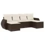 Set sofás de jardín 6 piezas y cojines ratán sintético marrón de , Sofás modulares de exterior - Ref: Foro24-3221722, Precio:...