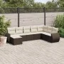 Set sofás de jardín 8 piezas y cojines ratán sintético marrón von , Modulare Sofas für den Außenbereich - Ref: Foro24-3221762...