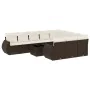 Set de sofás de jardín 11 pzas cojines ratán sintético marrón by , Modular outdoor sofas - Ref: Foro24-3221902, Price: 732,10...