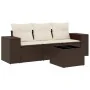 Set de sofás de jardín 4 pzas y cojines ratán sintético marrón von , Modulare Sofas für den Außenbereich - Ref: Foro24-322227...