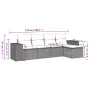 5-teiliges Garten-Esszimmerset und Kissen Kunstrattan braun von , Modulare Sofas für den Außenbereich - Ref: Foro24-3222492, ...