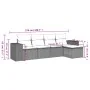 Set comedor de jardín 5 piezas y cojines ratán sintético marrón de , Sofás modulares de exterior - Ref: Foro24-3222492, Preci...