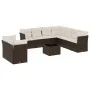 Set de sofás de jardín 10 pzas y cojines ratán sintético marrón de , Conjuntos de jardín - Ref: Foro24-3217853, Precio: 672,3...