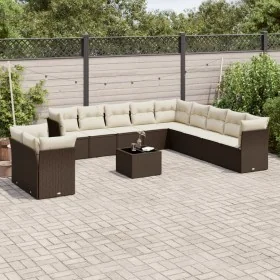 Set Gartensofas und -kissen 12 Stück synthetisches Rattan braun von , Gartensets - Ref: Foro24-3217893, Preis: 797,80 €, Raba...
