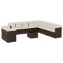 Set of garden sofas and cushions 12 pcs synthetic rattan brown by , Garden sets - Ref: Foro24-3217893, Price: 797,80 €, Disco...
