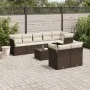 Set of 9 garden sofas and cushions synthetic rattan brown by , Garden sets - Ref: Foro24-3217923, Price: 607,86 €, Discount: %