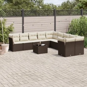 Set de sofás de jardín 11 pzas cojines ratán sintético marrón by , Garden sets - Ref: Foro24-3218253, Price: 716,39 €, Discou...