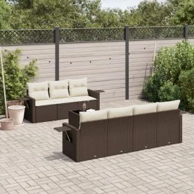 Set of 8 garden sofas and cushions synthetic rattan brown by , Garden sets - Ref: Foro24-3219932, Price: 541,67 €, Discount: %