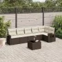 7-piece garden sofa set with brown PE rattan cushions by , Garden sets - Ref: Foro24-3220202, Price: 461,28 €, Discount: %